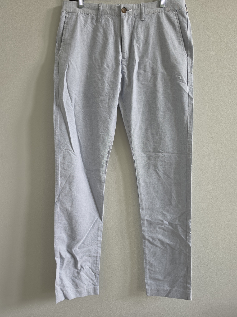 J.Crew Driggs Slim Fit Pants Mens 32x34 Blue White Oxford Chino